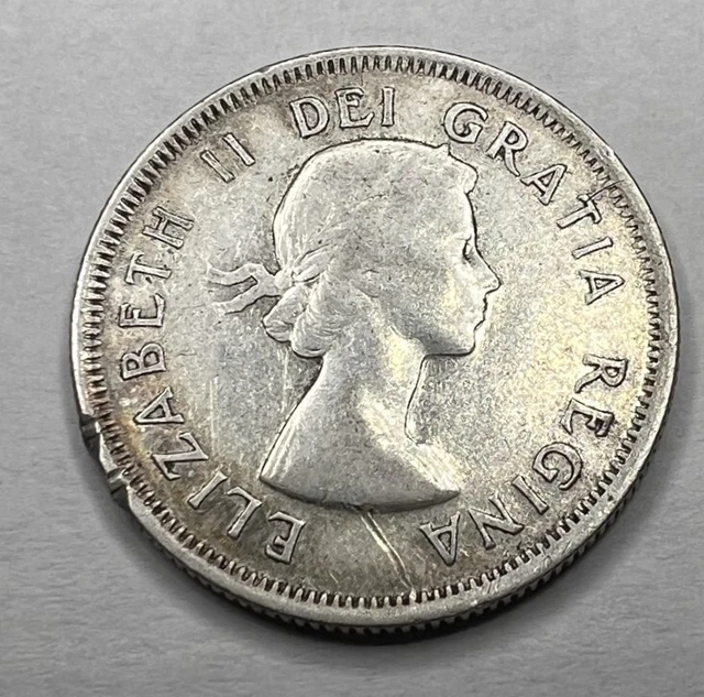 1954 - Canada-  25 Cents Silver Coin - Lot #3