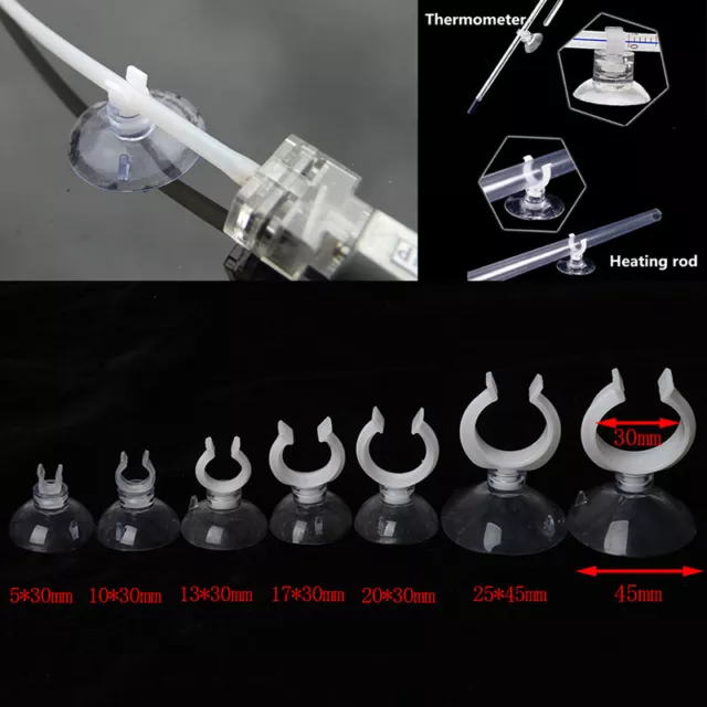 10Pcs Aquarium Fish Tank Suction Cup Sucker Holders For Air Line Tube Hose~L3