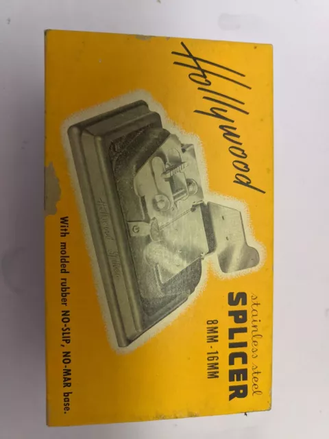 Empalme de película vintage de Hollywood en caja original de 8 mm y 16 mm empalmador de película