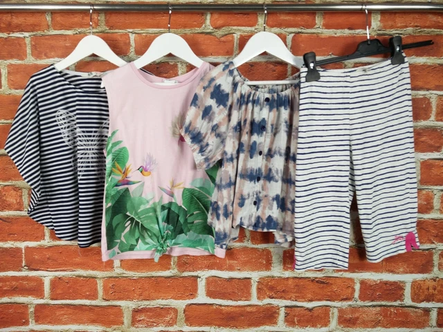 Girl Bundle Age 6-7 Years Joules Next H&M Hummingbird Stripe Tops Leggings 122Cm