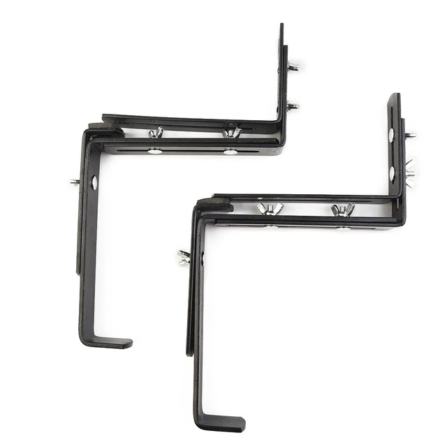 Paar-Eisen Hake Trog Blumentopf Kleiderstange Balkon Pflanzer Halter Halterungen