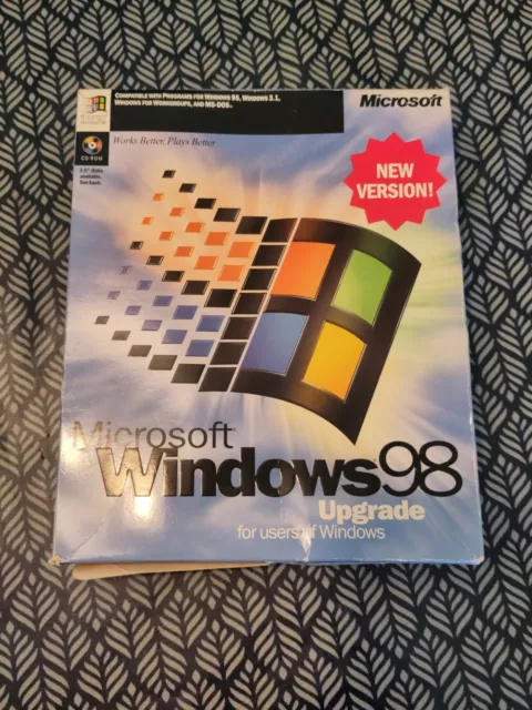 Windows 98 Upgrade CD with Product key in Original Microsoft box