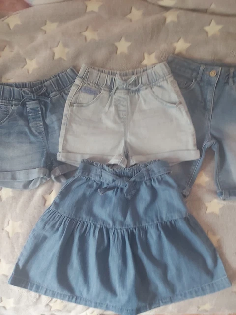 Pacchetto pantaloncini e gonna in denim per ragazze Next & noce moscata età 4-5 anni