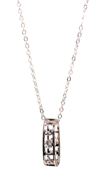 Crystals From Swarovski Lucky Angel Number 3014 Pendant Necklace Rhodium 2202Sh