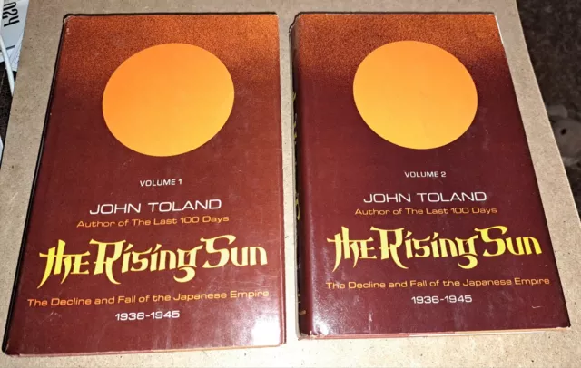 Chaqueta antipolvo de tapa dura 1970 The Rising Sun de John Toland volúmenes 1 y 2 en muy buen estado