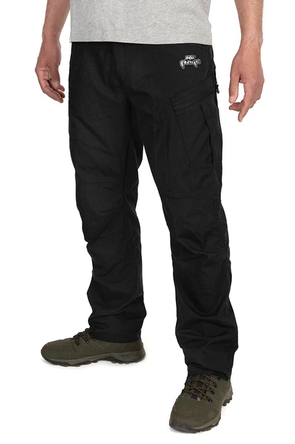 Fox Rage Voyager Combat Trousers S  M L XL XXL XXXL Hose Schwarz Eastikhüftbund
