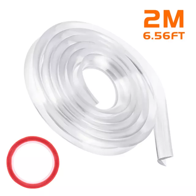 2M Silicone Table Edge Strip Corner Cushion Protector Guard Baby Kids + 2M Tape1