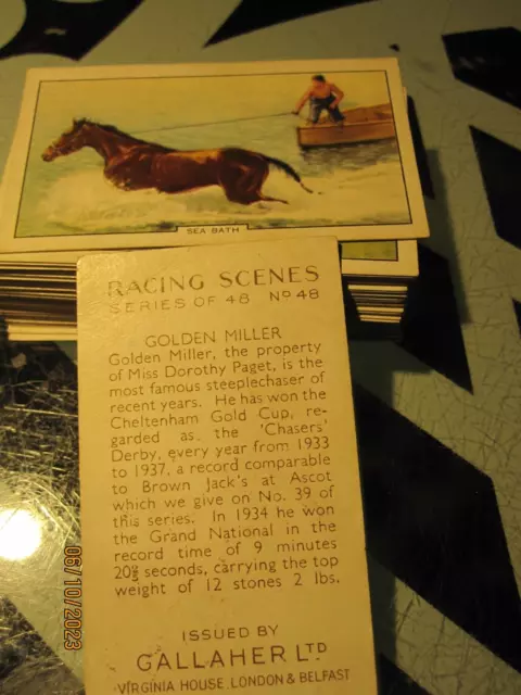 Gallaher '' Racing Scenes 1935 '' Full Vg Set #2