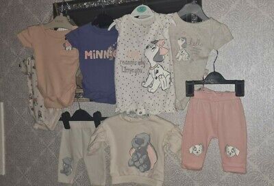 First Size Girls Clothes Bundle. Minnie mouse Dumbo and 101 dalmatian Disney