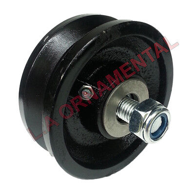 4" Cast Iron V Groove Wheel Roller Bearing Grease Fitting Rolling Sliding Gates