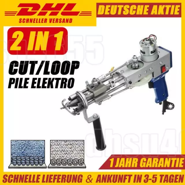 Cut/Loop Pile Elektro Teppichherstellung Weberei Tufting Gun Flocking Machine DE