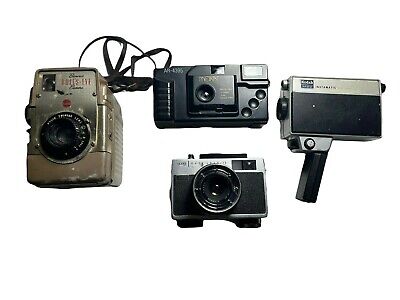 Lote de cámaras vintage Kodak M22 Brownie Bulls Eye Sears 600 Meikai AR-4395 lote (4)