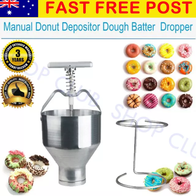 5% OFF Manual Donut Depositor Dropper Plunger Dough Batter Dispenser Hopper Make