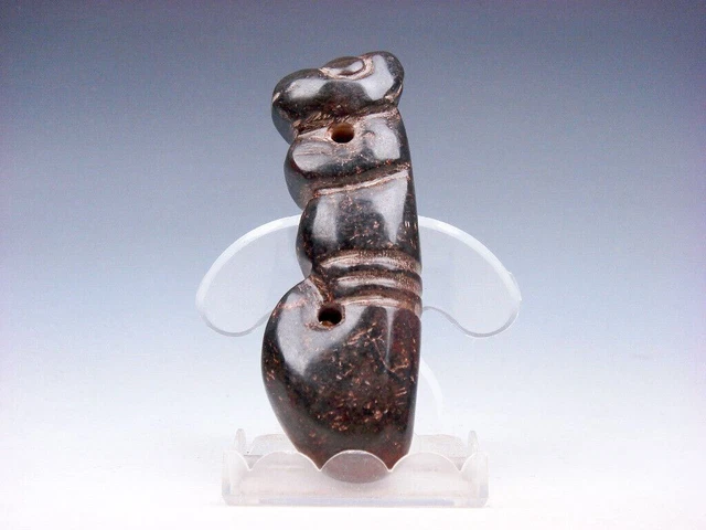 Old Nephrite Jade Stone Carved HongShan Culture Ancient Warrior #11252205
