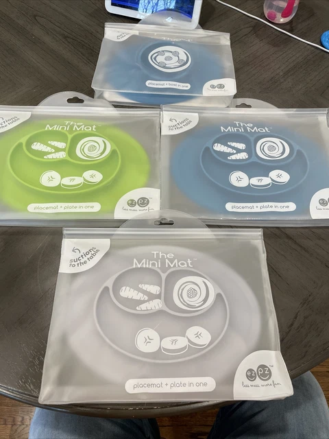 EZPZ The Mini Estera Mantel Bebé Tazón de Comida/Plato Silicona Succión Lote de 4 Nuevo