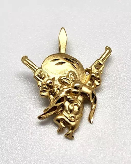 1990 14k Yellow Gold Looney Tunes Yosemite Sam Charm Pendant