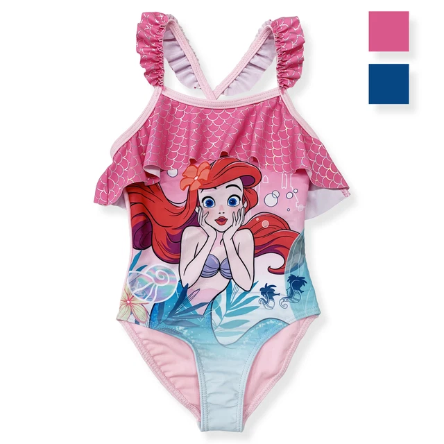 Costume Da Bagno Bambina Bikini Con Stampa Ciambella - Top Asimmetrico E Papillon - Foto 11