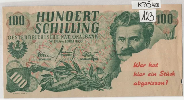 Österreich - 100 Schilling Propagandaschein KPÖ Wahlen  (123)