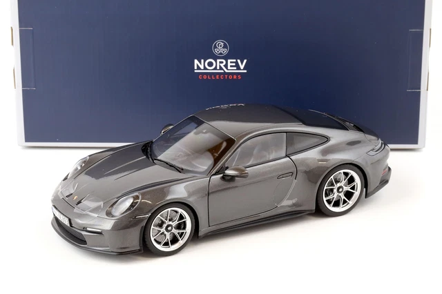 Voiture Miniature Porsche 911 GT2 Grise - Échelle 1/43 Avec Boîte Vitrine CARARAMA - Modèle Collection