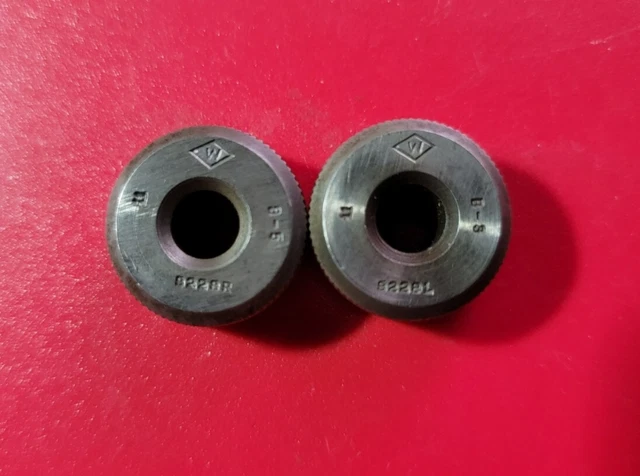 2x Vintage Knurling Tool Williams 8228R, 8228L -  1/4" Bore, 0.75" OD, 0.375" W