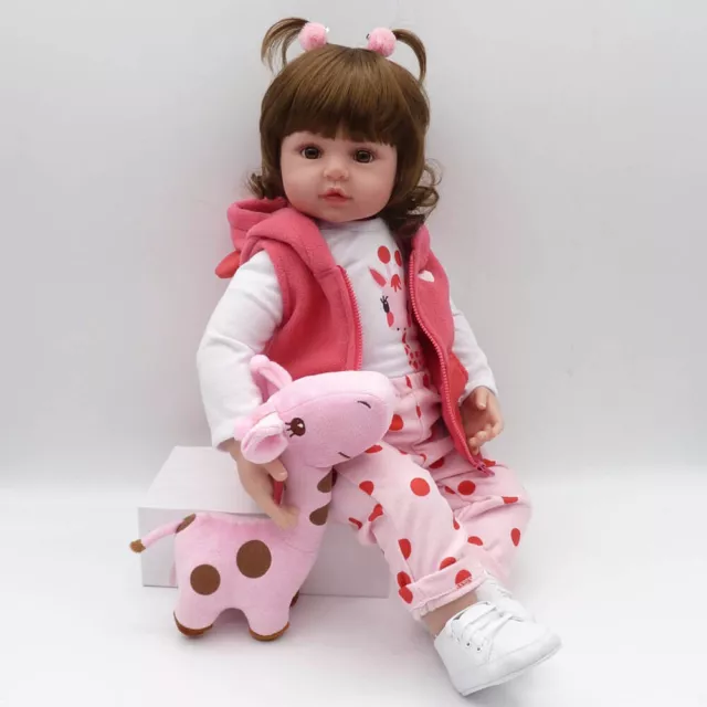 48cm Lifelike Reborn Doll Simulation Newborn Baby Soft Playmate Doll Kids Toys