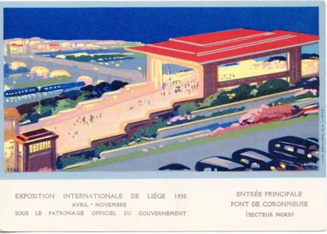 Carte Postale Belgique Exposition Internationale De Liege 1930 Entree Principale