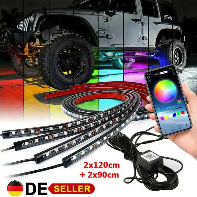 LED RGB AUTO Unterbodenbeleuchtung Underglow Körper Atmosphäre Lichtleiste  App EUR 20,99 - PicClick DE