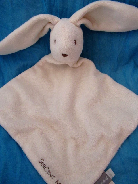 doudou plat sergent major lapin blanc tbon état
