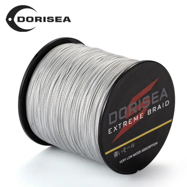 Gris Dorisea 100m-2000m Puissance PE Tressé Pêche Ligne Dynema Braid 6lb-300lb