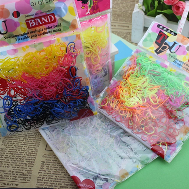 400-500 Pcs Elastic Hair Band Ponytail Holder Rubber Rope For Kids Girls DSB CA