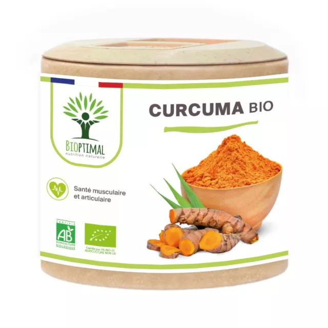 Curcuma bio - Complément alimentaire - Fabriqué en France - 60 gélules