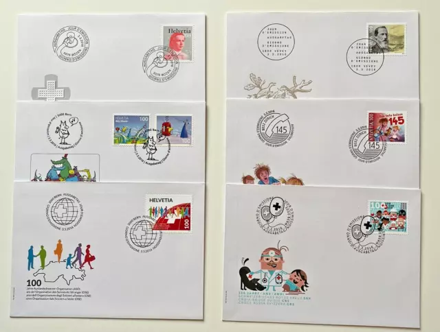 Schweiz 2016 -  6 x FDC vom 03.03.2016 - Mi. 2433 - 2439