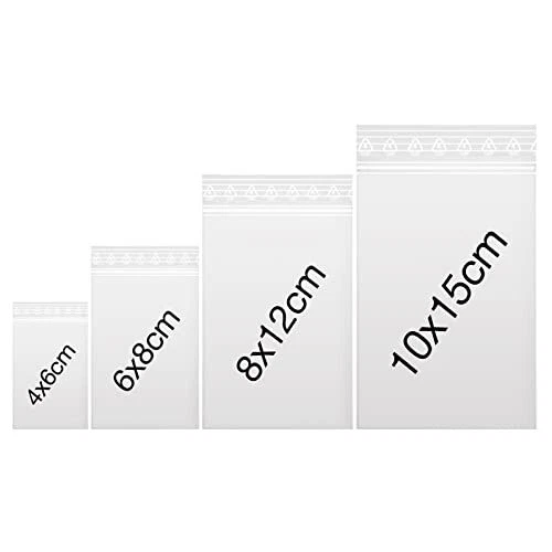 Lot de 400 sachets hermétiques réutilisables avec fermeture Éclair et fermetu...