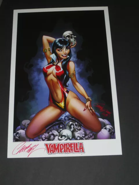 Vampirella Art Print Signed By J Scott Campbell 11X17