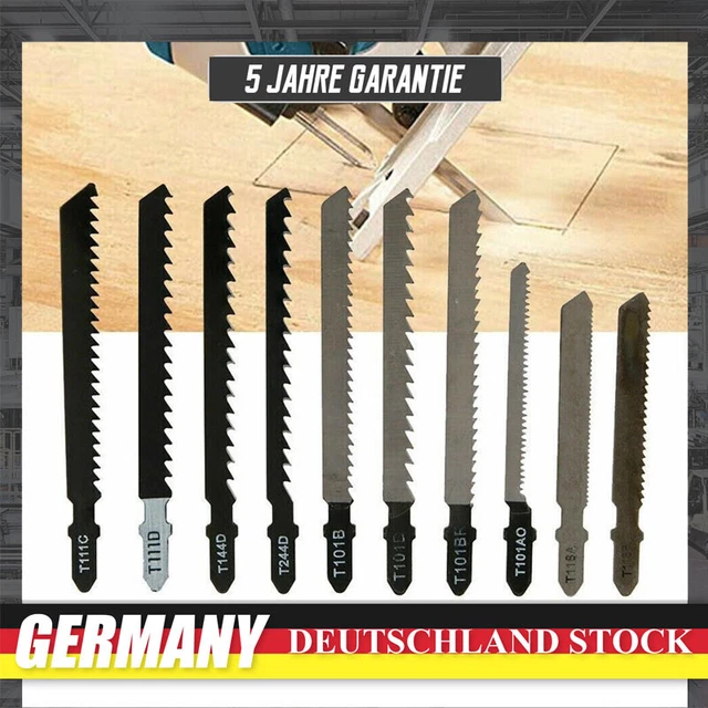 NEU 52x Stichsägeblätter Set T-Schaft Holz PVC, Für Bosch
