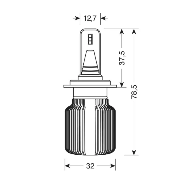 Paire Ampoules LED Ampoules Halo LED H7 20W 6500K 2000LUMEN Auto Moto Camion 2