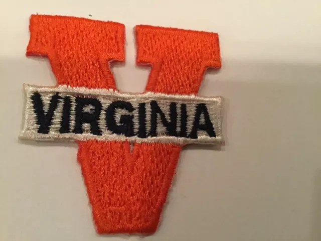 Virginia Cavaliers VINTAGE EMBROIDERED IRON ON PATCH 2” X 1.75”