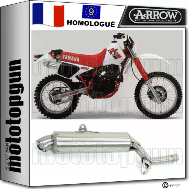 Arrow Pot Echappement Approuve Paris Dacar Inox Yamaha Xt 600 Tenere 1986 86