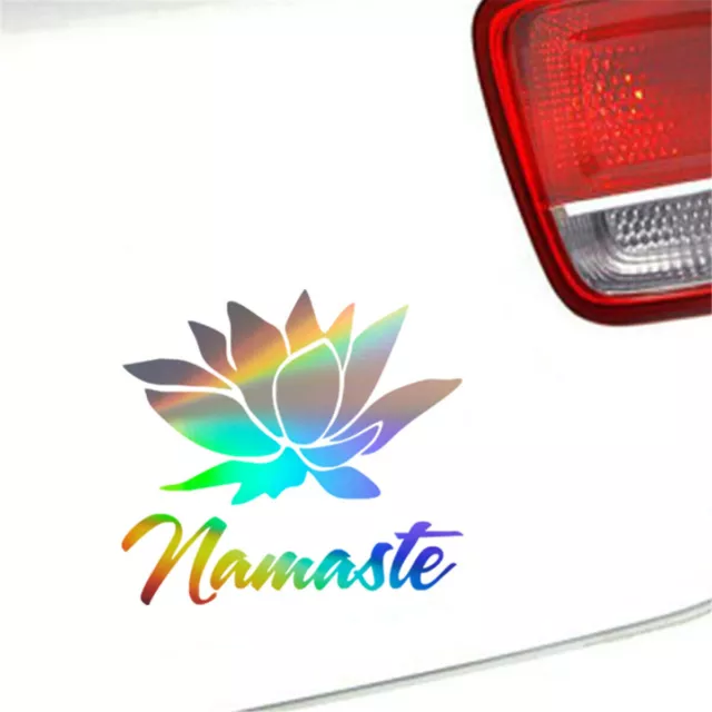 2x Namaste Yoga Lotus Flower Car Window Truck Home Vinyl Decal Wall Stickers