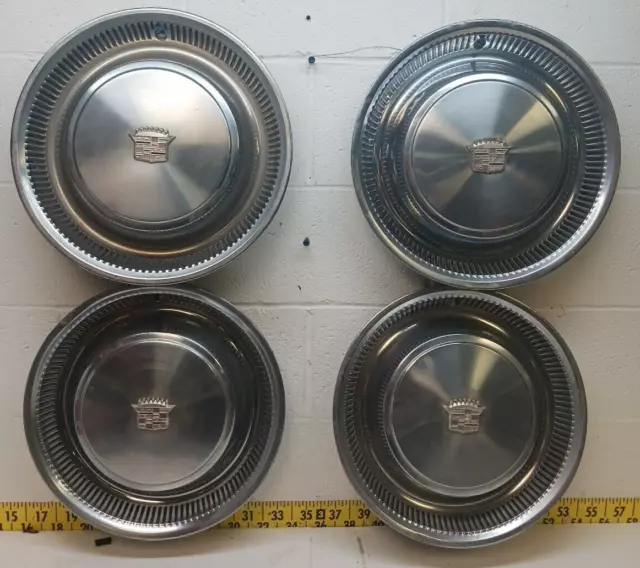 OEM GM Set Of 4 16" Hub Caps 1974-76 Cadillac Fleetwood/Deville/Calais (5380)