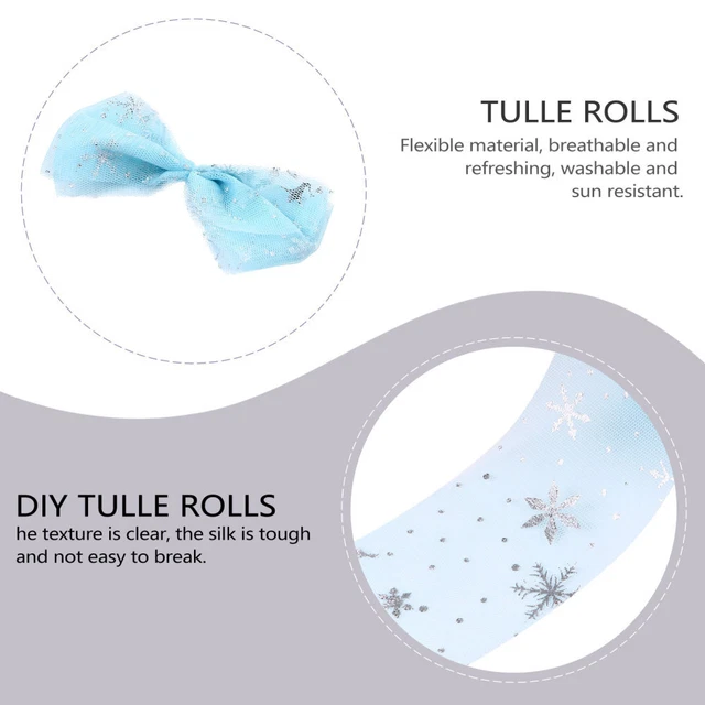 3 Sets Hochzeit Tüll Rollen Frohe Weihnachten Band Breite Tüll Rollen Tüll Spool 10