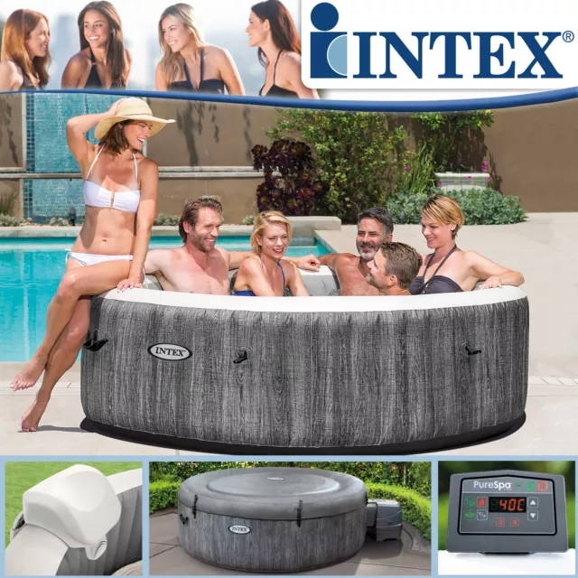 Intex Whirlpool Deluxe Ø 216x71 Spa Pool 6 Personen Badewanne Whirlwanne Massage