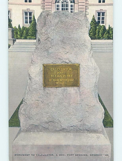 Unused Linen MONUMENT SCENE Fort Benning - Columbus Georgia GA F2022