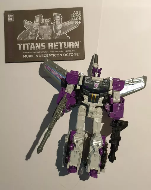 Transformers Titans Return MURK And OCTONE Decepticon Voyager Class Complete