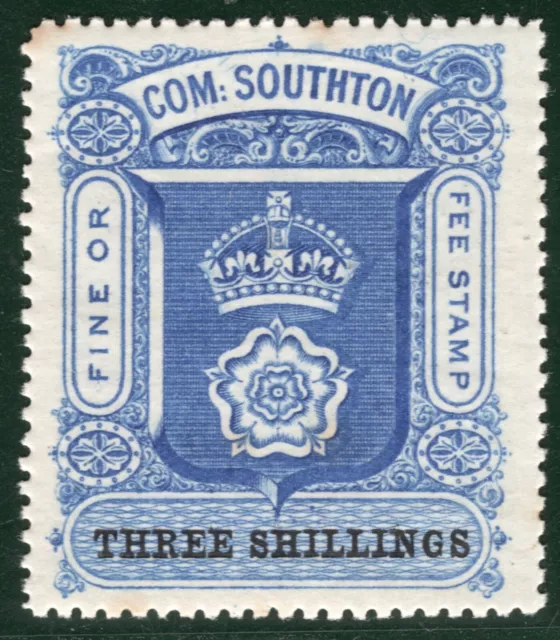 GB HANTS QV Revenue High Value 3s COM:SOUTHON FINE/FEE Southampton Mint WHB79