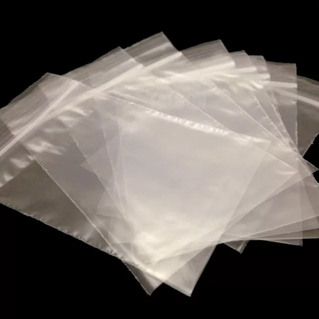 Grip Seal Bags Poly Plastic Plain Strong Clear Large Variety of Size