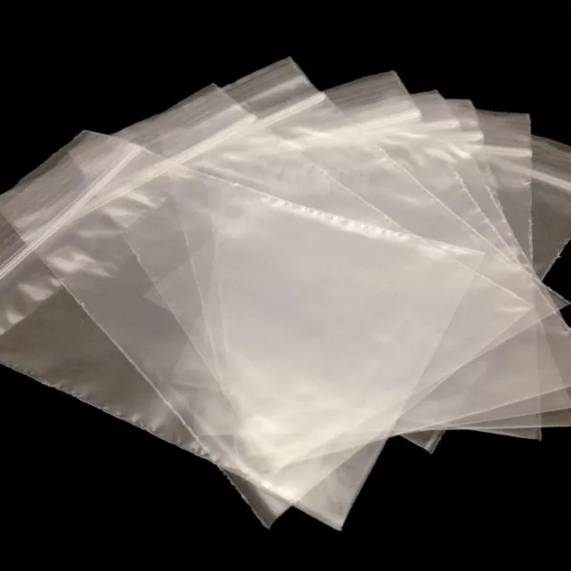 Grip Seal Taschen Poly Kunststoff schlicht stark klar große Größenvielfalt