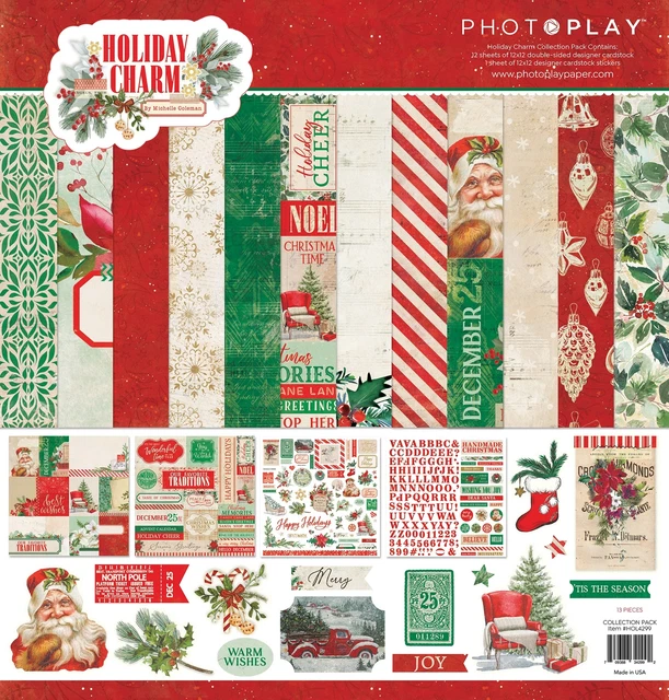 Paquete de colección PhotoPlay 12""X12""-Dije navideño HOL4299