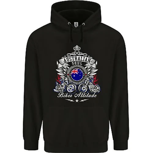 Felpa con cappuccio australiana biker australiana motocicletta bambini