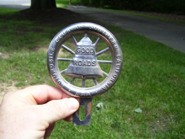 1940S ANTIQUE AAA California License plate Topper Vintage Chevy Ford
